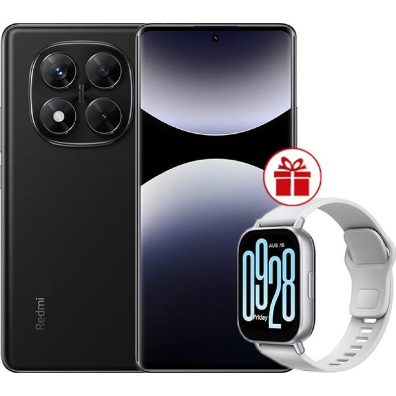 Xiaomi Redmi Note 14 Pro 8GB/256GB международная версия (черный) + умные часы Xiaomi Redmi Watch 5 Active (серебристый) по акции