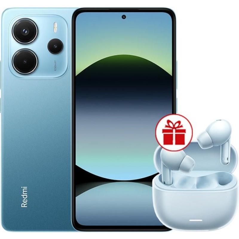 Xiaomi Redmi Note 14 8GB/256GB международная версия (синий) + наушники Xiaomi Redmi Buds 6 Lite (голубой) по акции
