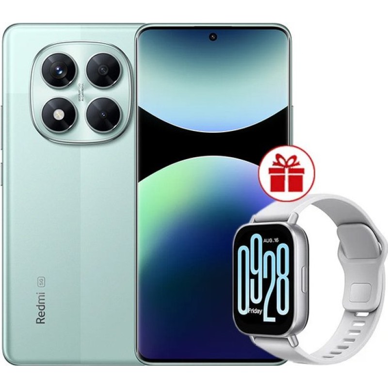 Xiaomi Redmi Note 14 Pro 5G 12GB/256GB международная версия (зеленый) + умные часы Xiaomi Redmi Watch 5 Active (серебристый) по акции