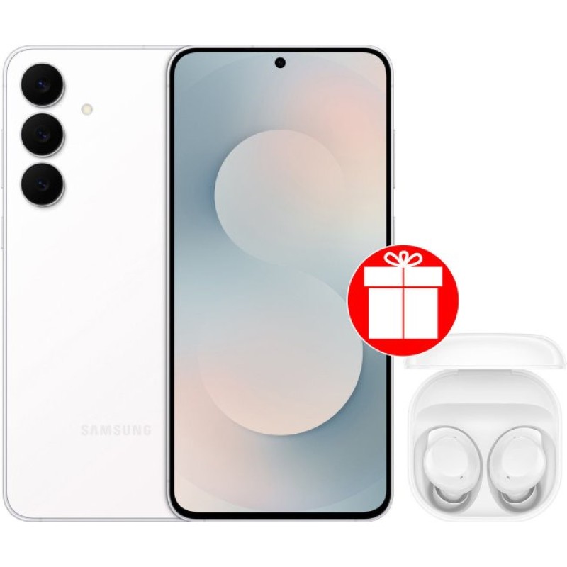 Samsung Galaxy S25 FE SM-S731B 8GB/256GB (белый) + наушники Samsung Galaxy Buds Core (белый) по акции