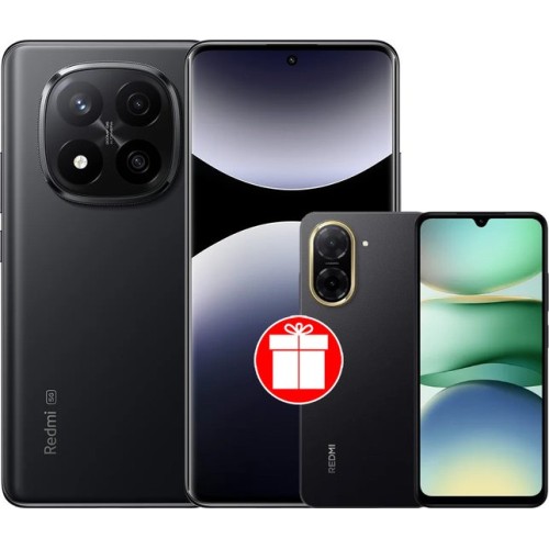 Xiaomi Redmi Note 14 Pro+ 5G 12GB/512GB международная версия (черный) + Xiaomi Redmi A5 3GB/64GB (песочное золото) по акции