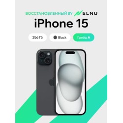 Apple iPhone 15 256GB воcстановленный by ELNU, грейд A (черный)