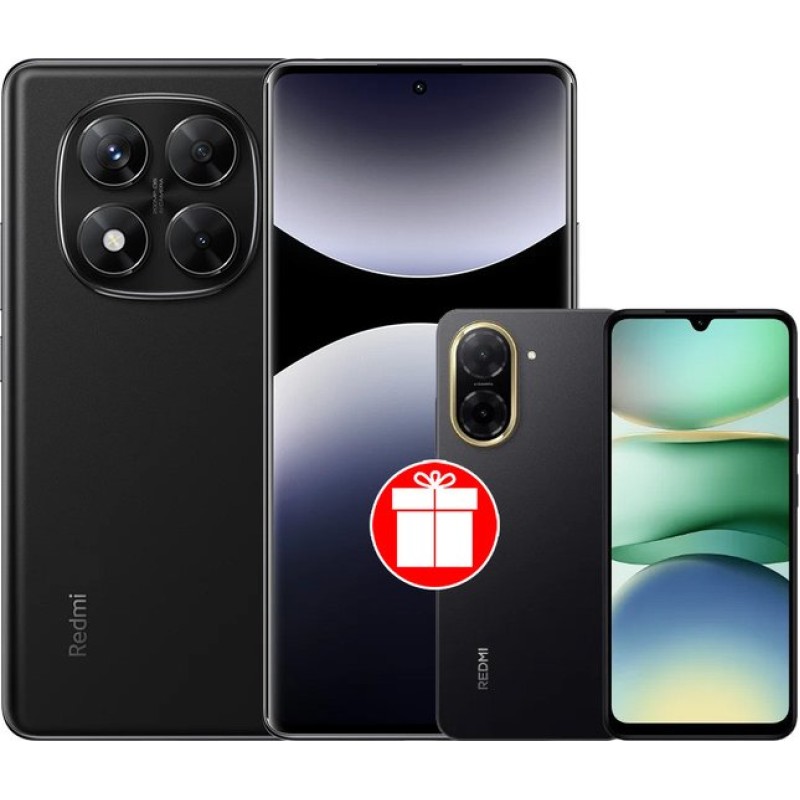 Xiaomi Redmi Note 14 Pro 12GB/512GB международная версия (черный) + Xiaomi Redmi A5 3GB/64GB (полуночный черный) по акции