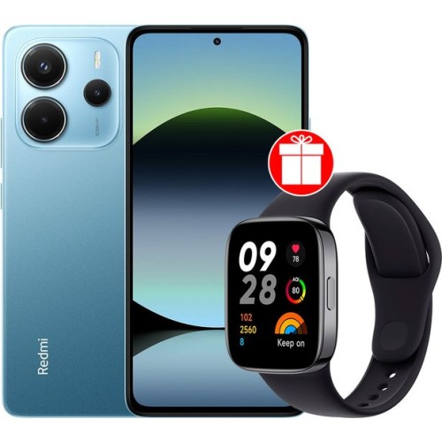 Xiaomi Redmi Note 14 8GB/128GB международная версия (синий) + умные часы Xiaomi Redmi Watch 3 (черный) по акции