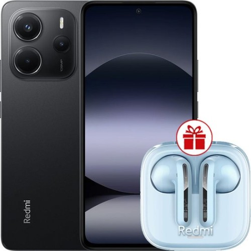 Xiaomi Redmi Note 14 6GB/128GB международная версия (черный) + наушники Xiaomi Redmi Buds 6 Active (голубой) по акции