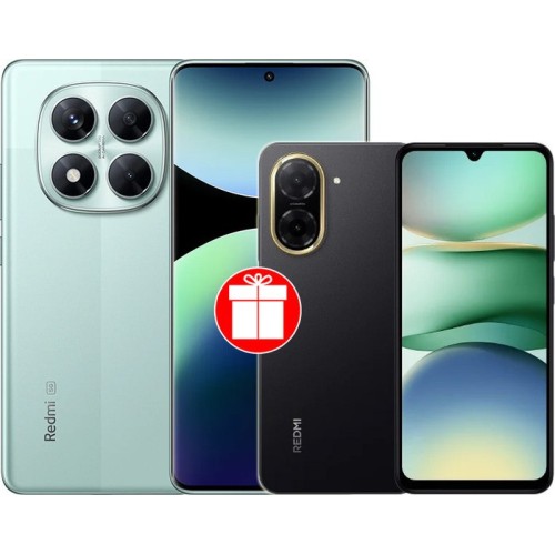Xiaomi Redmi Note 14 Pro 5G 12GB/256GB международная версия (зеленый) + смартфон Xiaomi Redmi A5 3GB/64GB (полуночный черный) по акции