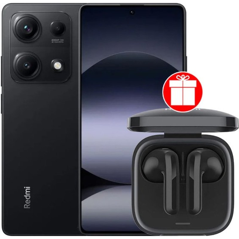 Xiaomi Redmi Note 14S 8GB/256GB международная версия (полуночный черный) + наушники Xiaomi Redmi Buds 6 Active (черный) по акции