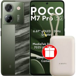 POCO M7 Pro 5G 8GB/256GB международная версия (зеленый) + пауэрбанк Xiaomi Power Bank P15ZM 10000mAh (бежевый) по акции