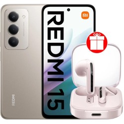 Xiaomi Redmi 15 4G 6GB/128GB международная версия (титановый) + наушники Xiaomi Redmi Buds 6 Active M2344E1 (розовый) по акции