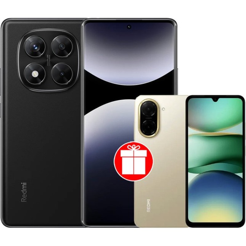 Xiaomi Redmi Note 14 Pro 8GB/256GB международная версия (черный) + Xiaomi Redmi A5 3GB/64GB (песочное золото) по акции