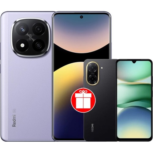 Xiaomi Redmi Note 14 Pro+ 5G 12GB/512GB международная версия (фиолетовый) + Xiaomi Redmi A5 3GB/64GB (полуночный черный) по акции