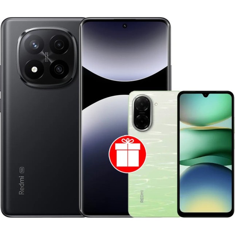 Xiaomi Redmi Note 14 Pro+ 5G 12GB/512GB международная версия (черный) + Xiaomi Redmi A5 3GB/64GB (зеленое озеро) по акции