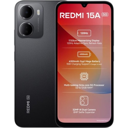 Xiaomi Redmi 15A 5G 4GB/64GB международная версия (черный)