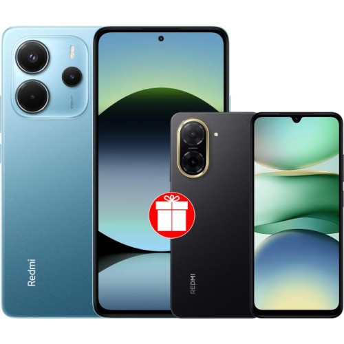 Xiaomi Redmi Note 14 8GB/256GB международная версия (синий) + Xiaomi Redmi A5 3GB/64GB (полуночный черный) по акции