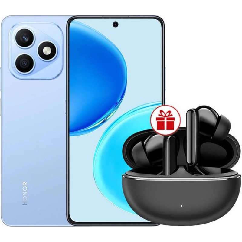 HONOR X8d 8GB/128GB международная версия (голубой) + наушники HONOR Choice Earbuds X8 по акции