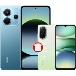Xiaomi Redmi Note 14 8GB/256GB международная версия (синий) + Xiaomi Redmi A5 3GB/64GB (зеленое озеро) по акции