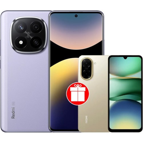 Xiaomi Redmi Note 14 Pro+ 5G 12GB/512GB международная версия (фиолетовый) + Xiaomi Redmi A5 3GB/64GB (песочное золото) по акции