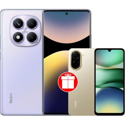Xiaomi Redmi Note 14 Pro 12GB/512GB международная версия (фиолетовый) + Xiaomi Redmi A5 3GB/64GB (песочное золото) по акции