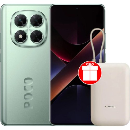 POCO X7 12GB/512GB международная версия (зеленый) + пауэрбанк Xiaomi Power Bank P15ZM 10000mAh (бежевый) по акции