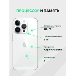 Apple iPhone 14 Pro 128GB воcстановленный by ELNU, грейд A+ (серебристый)