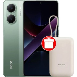 POCO X7 Pro 12GB/256GB международная версия (зеленый) + пауэрбанк Xiaomi Power Bank P15ZM 10000mAh (бежевый) по акции