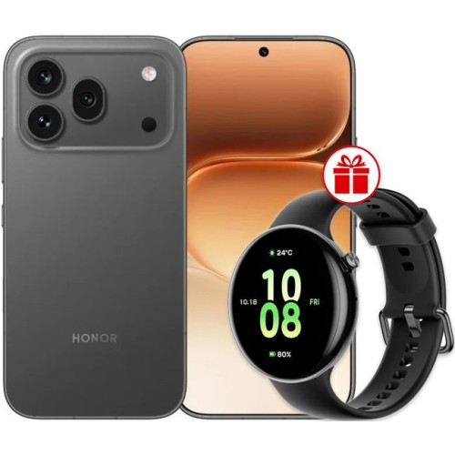 HONOR 600 Pro Dual SIM 12GB/256GB международная версия (черный) + умные часы HONOR Watch Fit по акции
